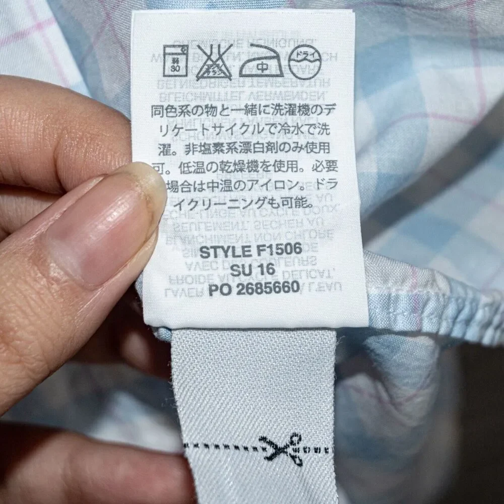 J.Crew Ludlow Men's size XL Button up Shirt in light blue check
